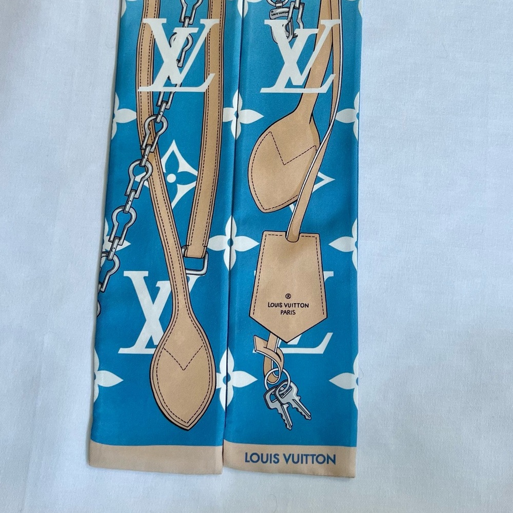 Louis Vuitton Silk Monogram Gradient Bandeau Blue - image 4